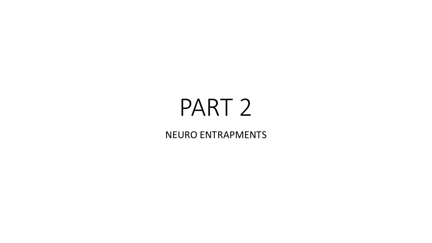 Opening slide of Neuro-Entrapments
