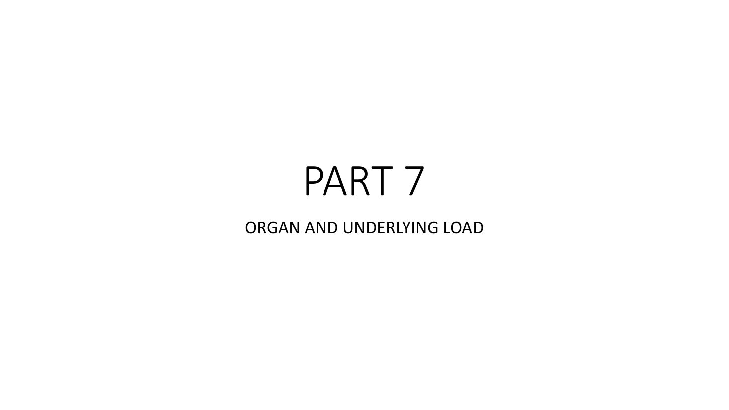 Opening slide of Organ and Underlying Load